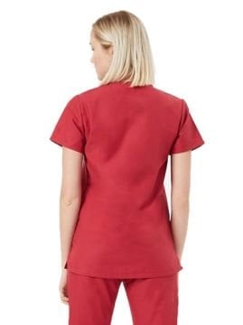 BASIC Kadın Koton Kırmızı Üniforma Üst