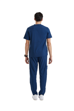 ZAZEL Erkek Likralı Lacivert Üniforma Takımı