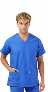 BASIC Erkek Koton Turkuaz Üniforma L - LACİVERT