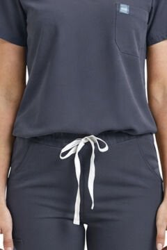 JOGGER- Kadın Likralı Koyu Gri Üniforma Takımı