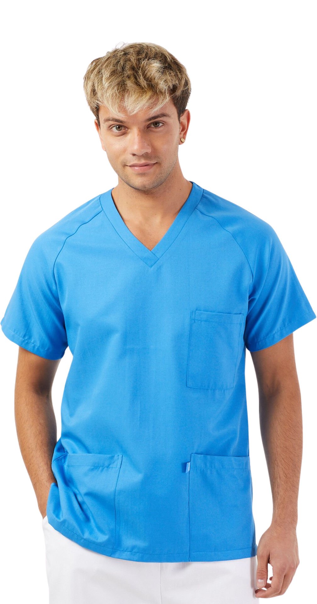 BASIC Erkek Koton Turkuaz Üniforma M - TURKUAZ BEYAZ