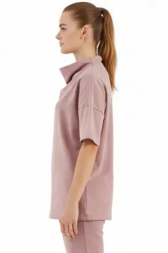 IMPERIAL SİMİN TAKIM - KADIN LİKRALI GÜL KURUSU ÜNİFORMA TAKIMI