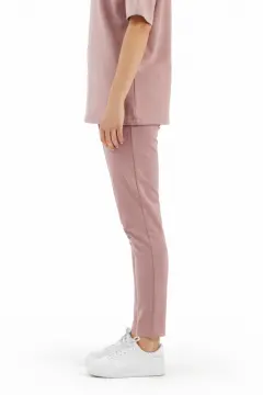 IMPERIAL SİMİN TAKIM - KADIN LİKRALI GÜL KURUSU ÜNİFORMA TAKIMI