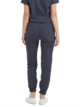 JOGGER- Kadın Likralı Koyu Gri Üniforma Pantolon