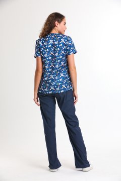 BASKILI- Kadın Medikal Üniforma Takımı L