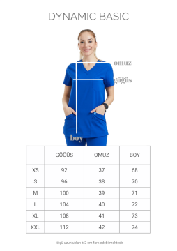 BASIC- Kadın Likralı Siyah Üniforma Üst