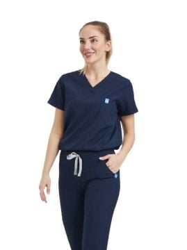 JOGGER- Kadın Likralı Lacivert Üniforma Üst