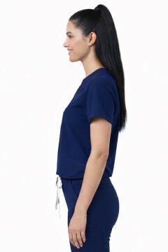 JOGGER- Kadın Likralı Lacivert Üniforma Üst