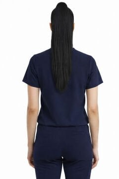 JOGGER- Kadın Likralı Lacivert Üniforma Üst