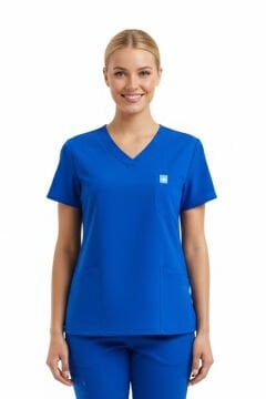 JOGGER- Kadın Likralı Royal Mavi Üniforma Üst