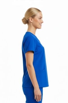 JOGGER- Kadın Likralı Royal Mavi Üniforma Üst