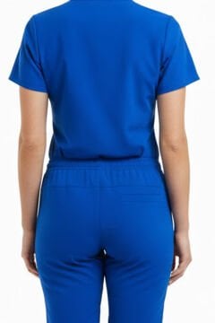 JOGGER- Kadın Likralı Royal Mavi Üniforma Üst