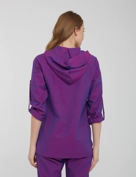 VIOLET- Kadın Koton Mor Medikal Üniforma Üst L