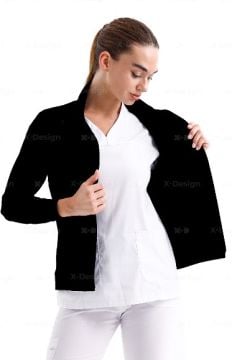 IMPERIAL KADIN FERMUARLI CEKET SİYAH