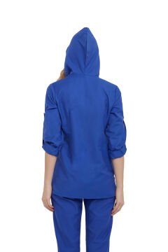 VIOLET- Kadın Koton Turkuaz Medikal Üniforma Üst L