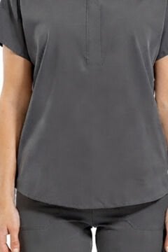 SANEM- Kadın Likralı Koyu Gri Üniforma Takımı