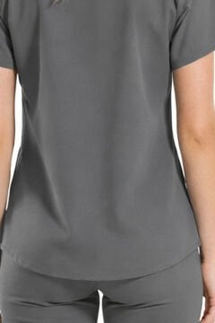 SANEM- Kadın Likralı Koyu Gri Üniforma Takımı