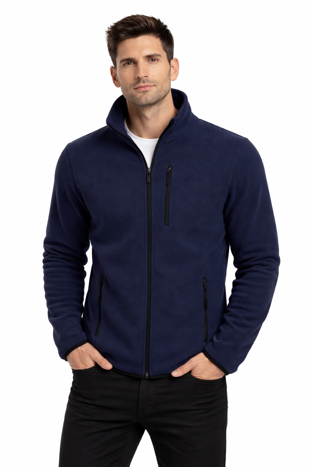 Unisex Lacivert Polar – Günlük Kullanım İçin Sıcak ve Konforlu Polar Ceket