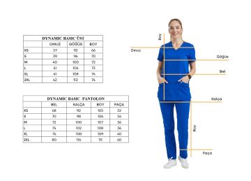 BASIC- Kadın Likralı Yeşil Üniforma Pantolon